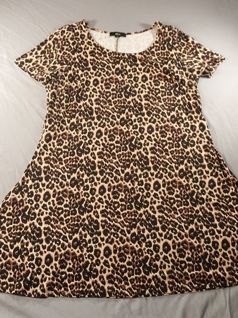 Ellos Leopard Print A-Line Knit Dress. #036